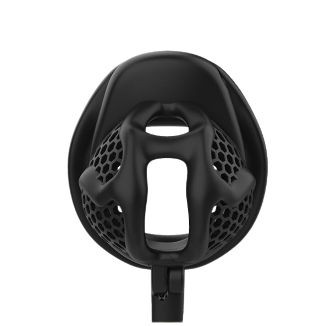 Black/Pink Lightweight Resin Chastity Cage with Testicle Support