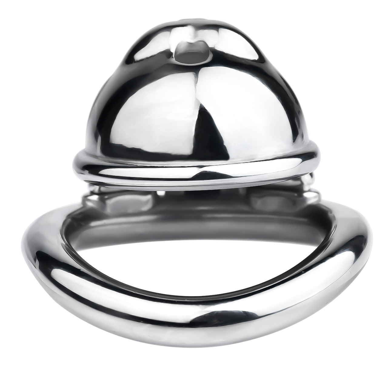 Lucky Cat Chastity Cage for Men Silver/Gold Smooth Stainless Steel Restraint for Sexual Control