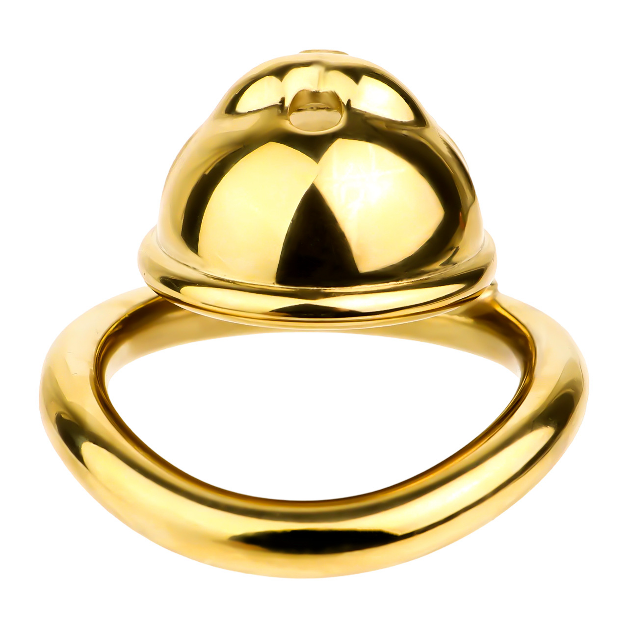 Lucky Cat Chastity Cage for Men Silver/Gold Smooth Stainless Steel Restraint for Sexual Control