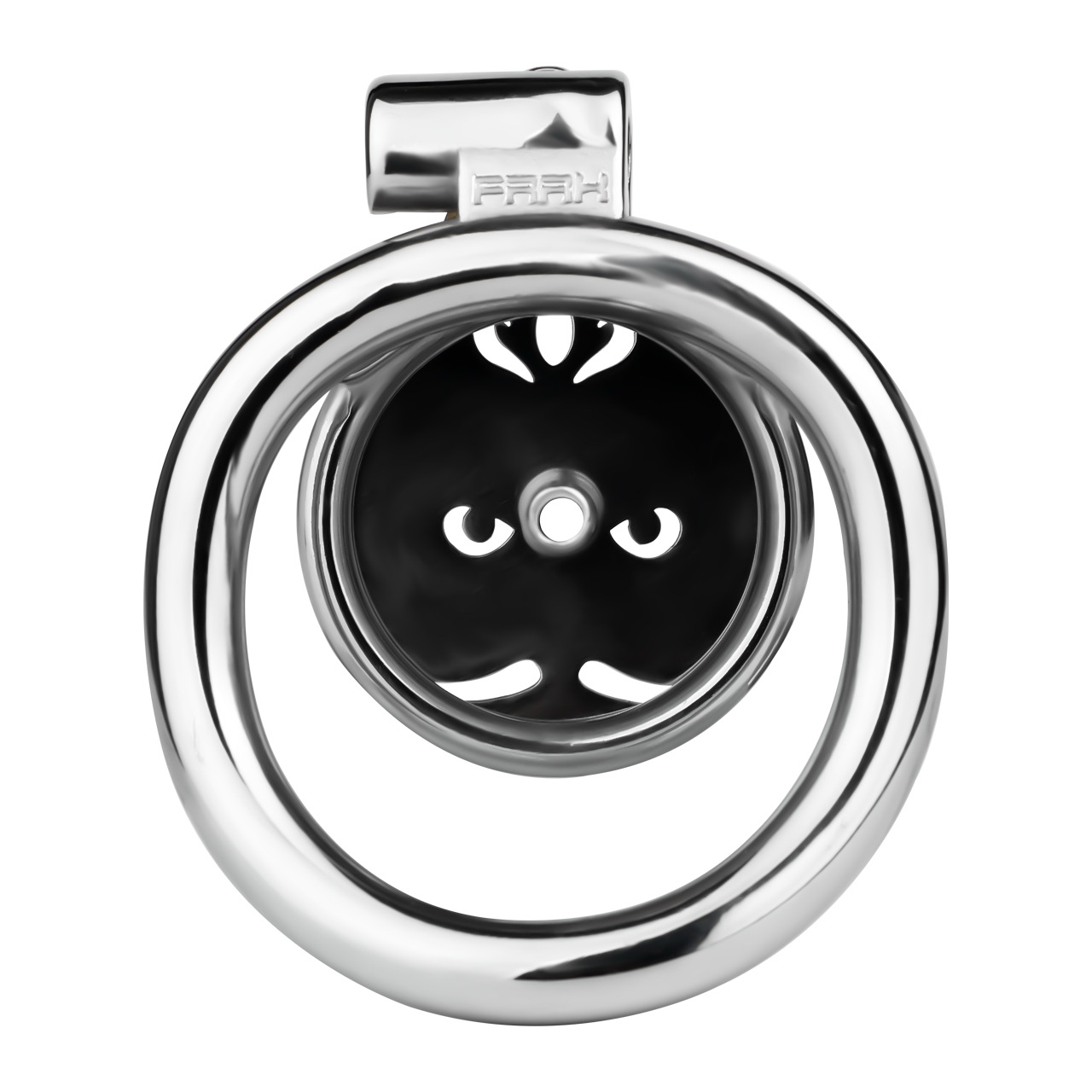 Midnight Owl Flat Stainless Steel Chastity Cage with Removable Urethral Catheter