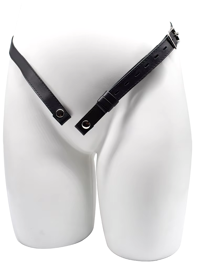 Adjustable PU Leather Belt for Chastity Cage Faux Leather Strap for Male Cockcages