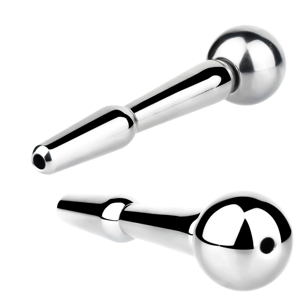 Stainless Steel Hollow Urethral Sound with Smooth Prostate Massager