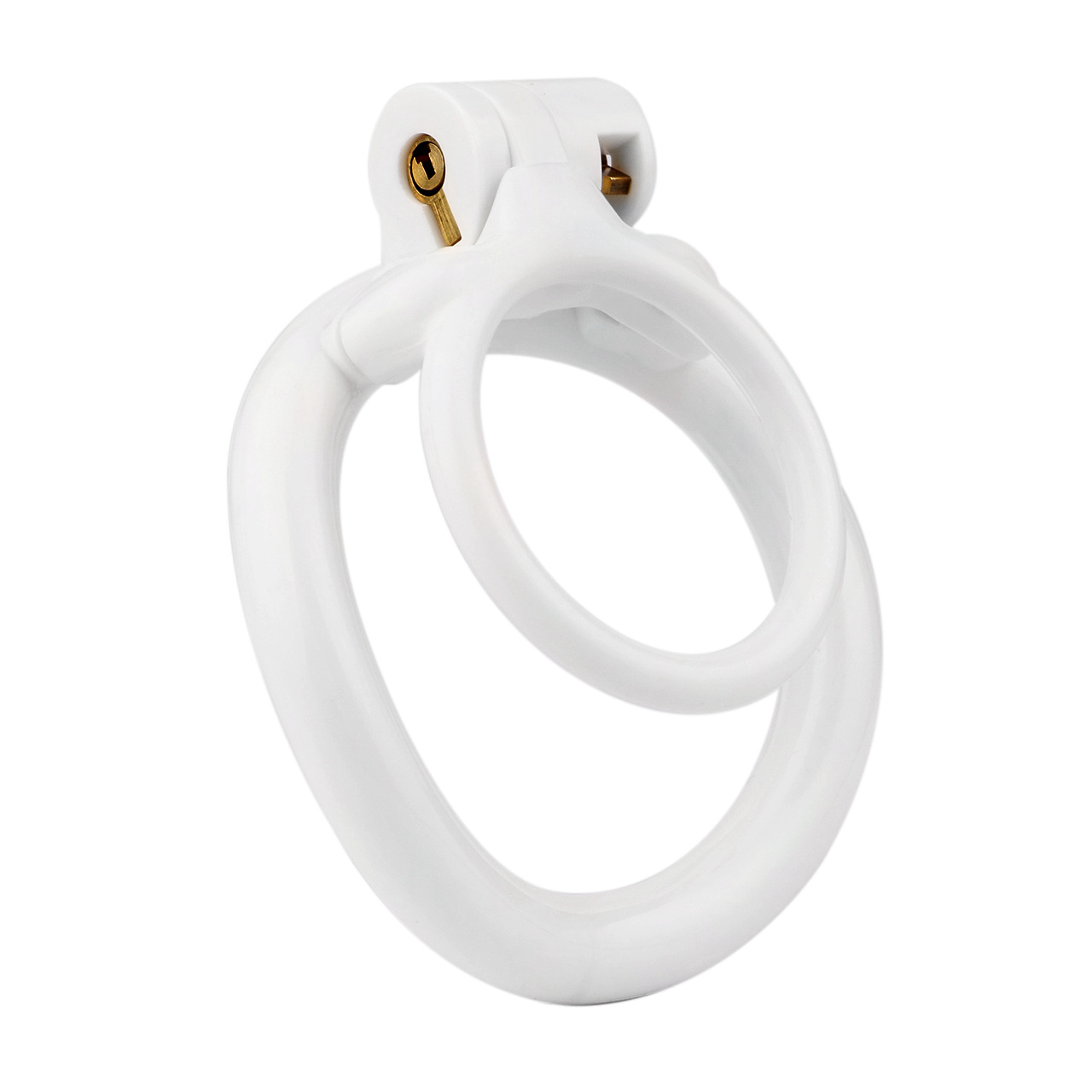 Lockable Resin Cock Ring Chastity Cage – Lightweight Penis Lock Blue/Black/Pink/White