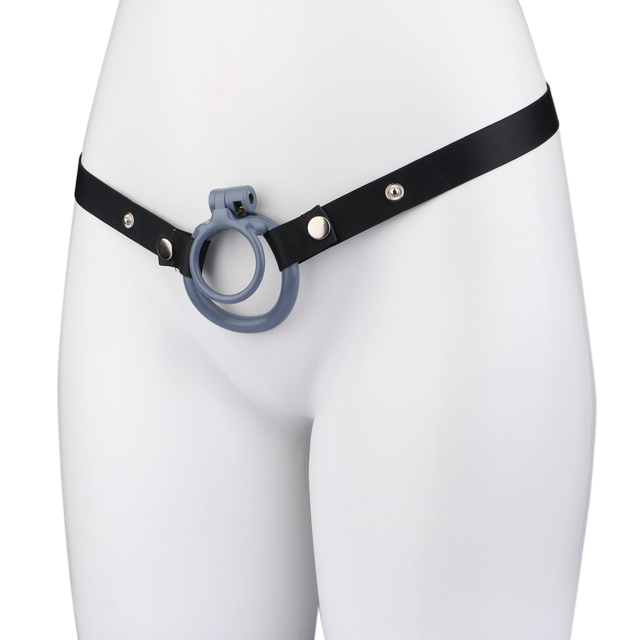 Lockable Resin Cock Ring Chastity Cage – Lightweight Penis Lock Blue/Black/Pink/White