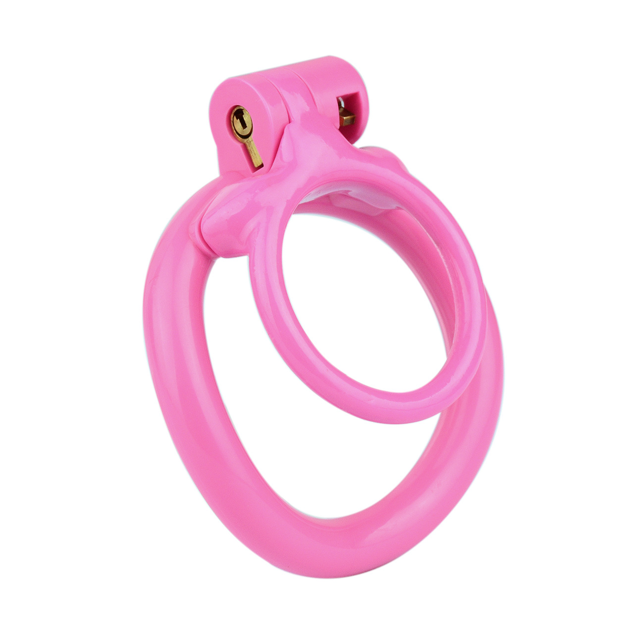 Lockable Resin Cock Ring Chastity Cage – Lightweight Penis Lock Blue/Black/Pink/White