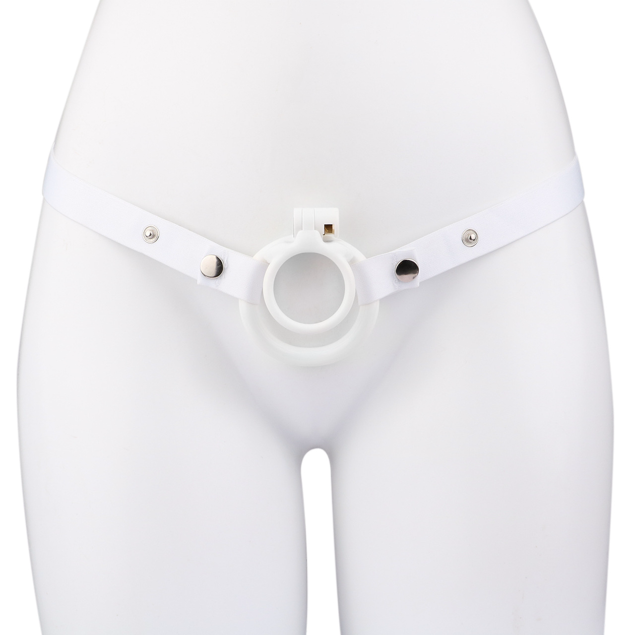 Lockable Resin Cock Ring Chastity Cage – Lightweight Penis Lock Blue/Black/Pink/White