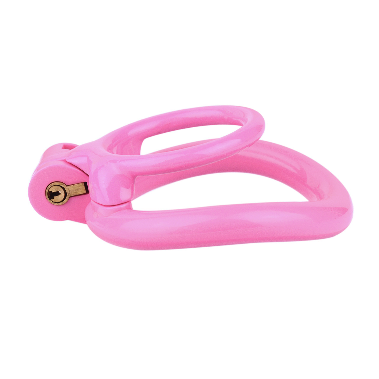 Lockable Resin Cock Ring Chastity Cage – Lightweight Penis Lock Blue/Black/Pink/White