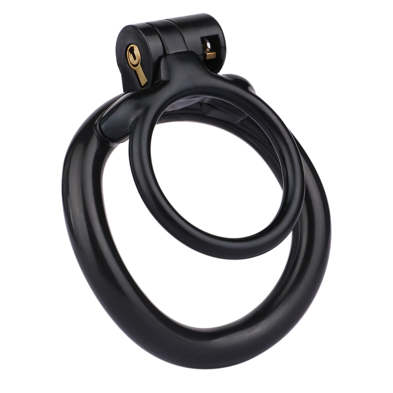 Lockable Resin Cock Ring Chastity Cage – Lightweight Penis Lock Blue/Black/Pink/White