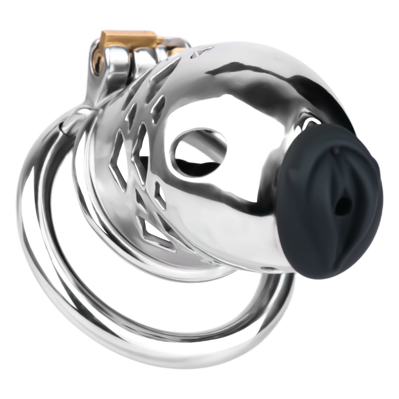 Solid Stainless Steel Goldfish Chastity Cage