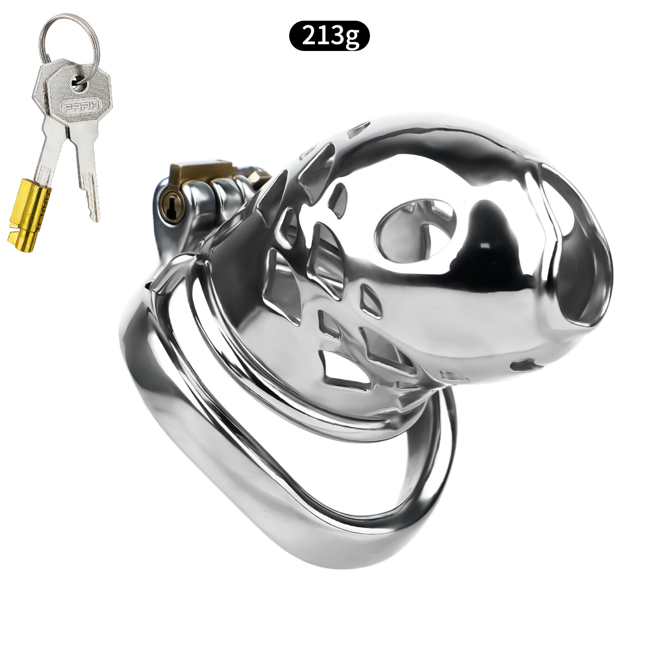 Solid Stainless Steel Goldfish Chastity Cage