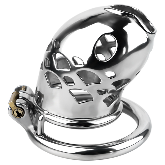 Solid Stainless Steel Goldfish Chastity Cage