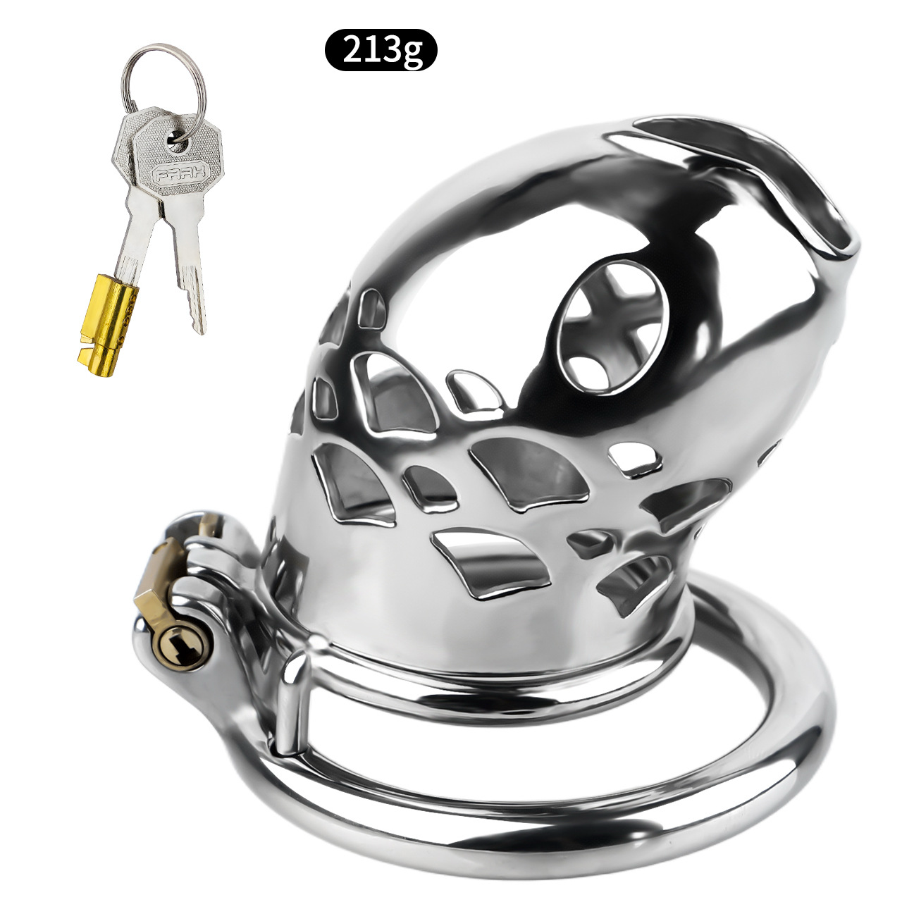 Solid Stainless Steel Goldfish Chastity Cage