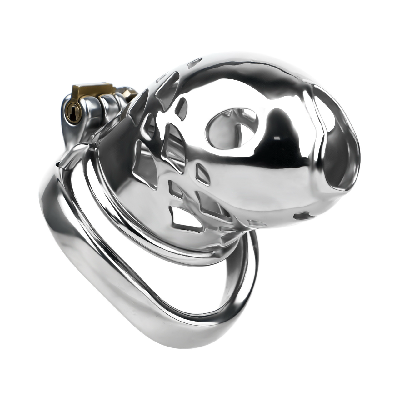 Solid Stainless Steel Goldfish Chastity Cage