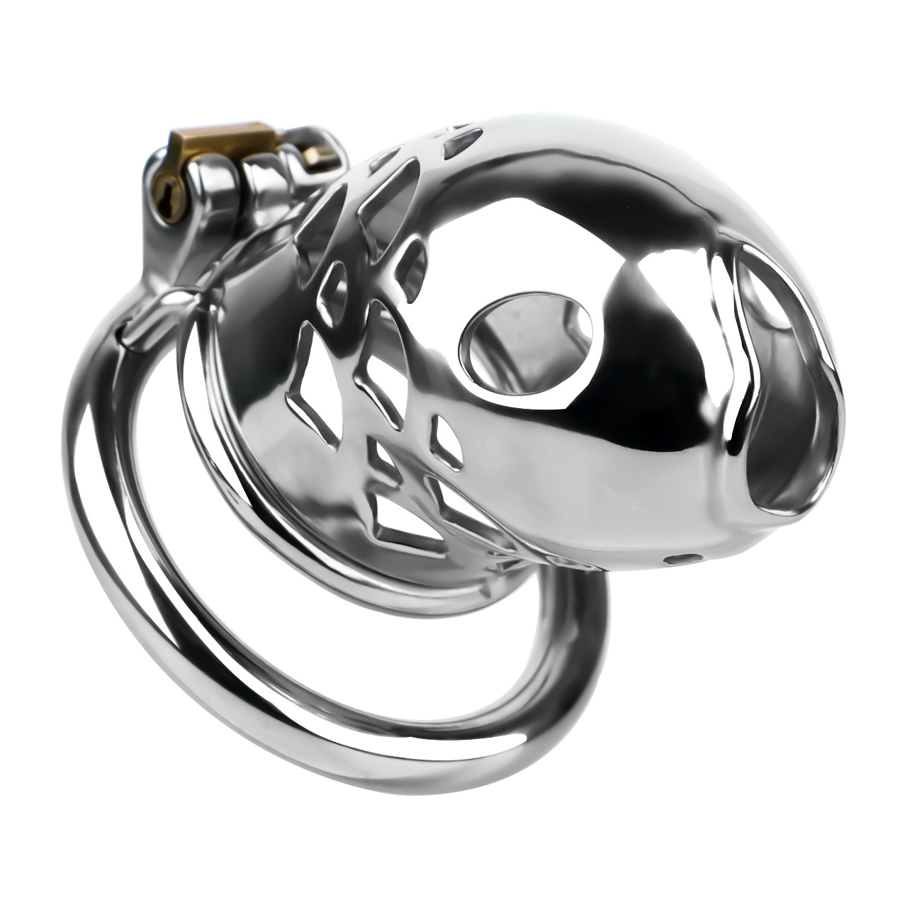Solid Stainless Steel Goldfish Chastity Cage
