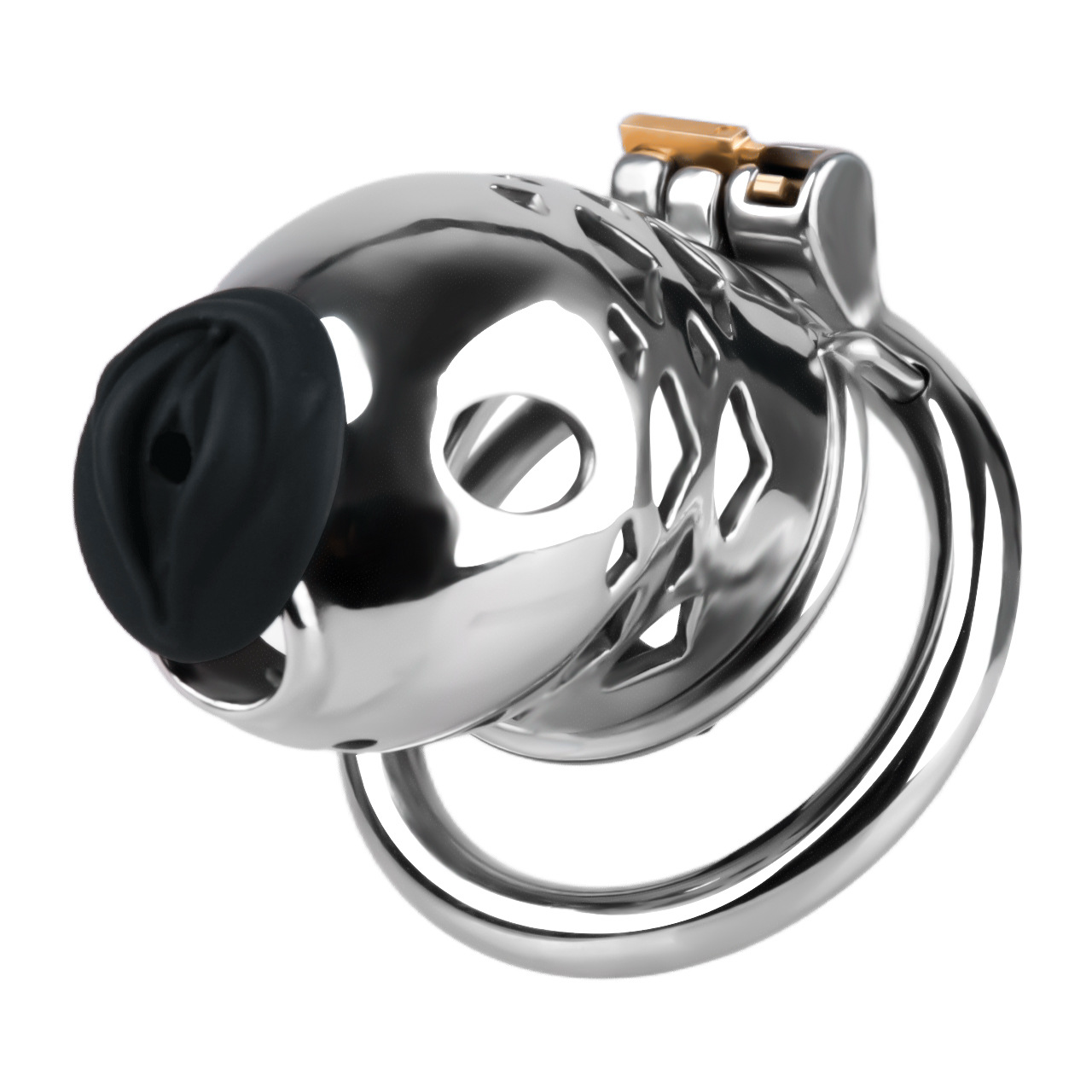 Solid Stainless Steel Goldfish Chastity Cage