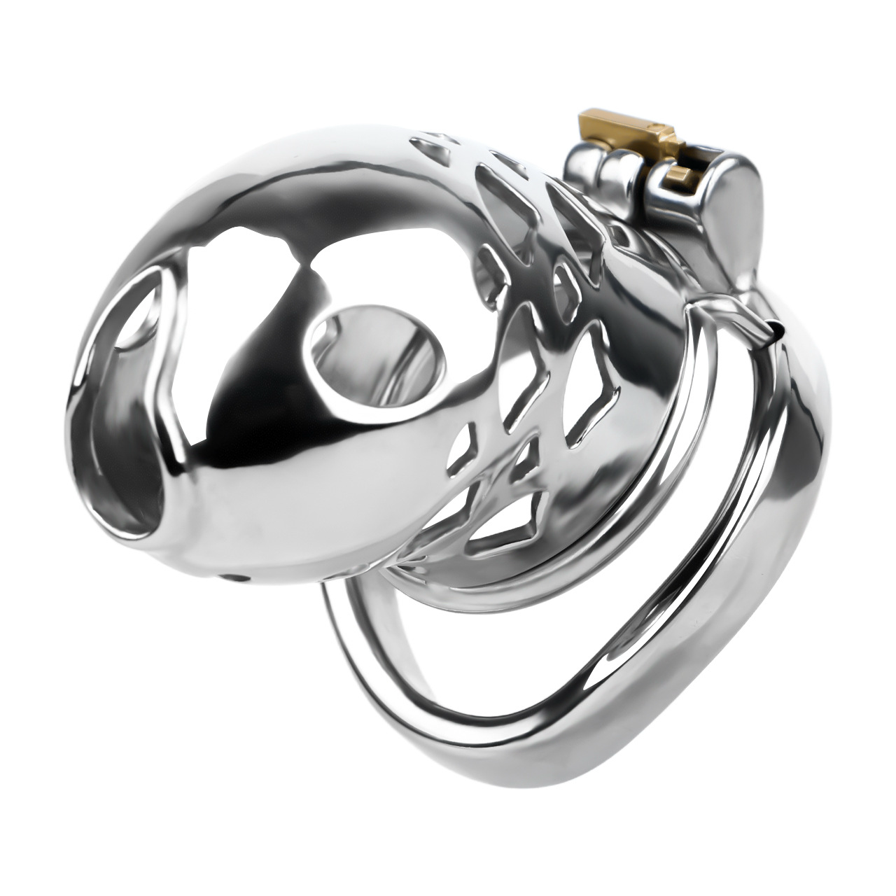 Solid Stainless Steel Goldfish Chastity Cage