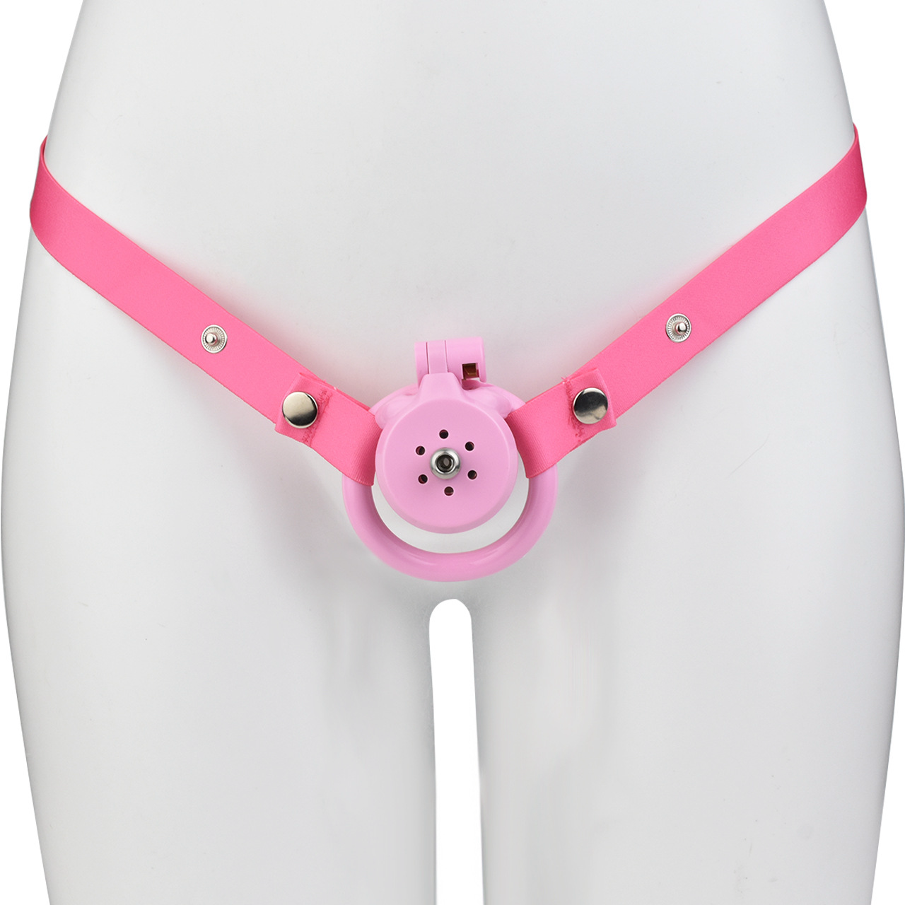 Flat Inverted Chastity Cage with 4 Base Rings - 4 Colors
