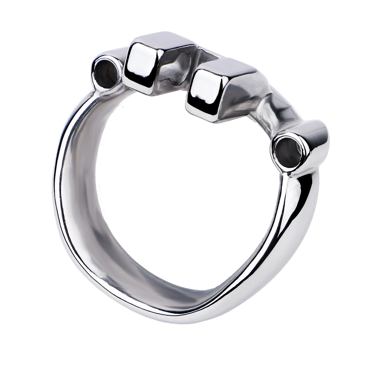 Breathable Stainless Steel PA Chastity Cage Prince Albert Penis Piercing Cock Lock