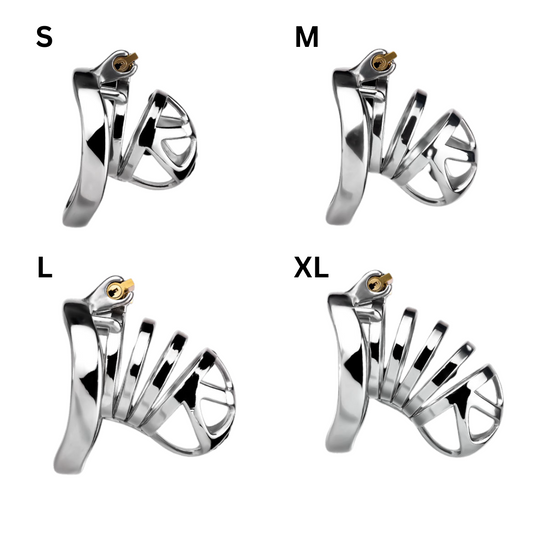 Hollow Cobra Male Chastity Cage - S/M/L/XL Cage Sizes Metal Cock Cage for Men