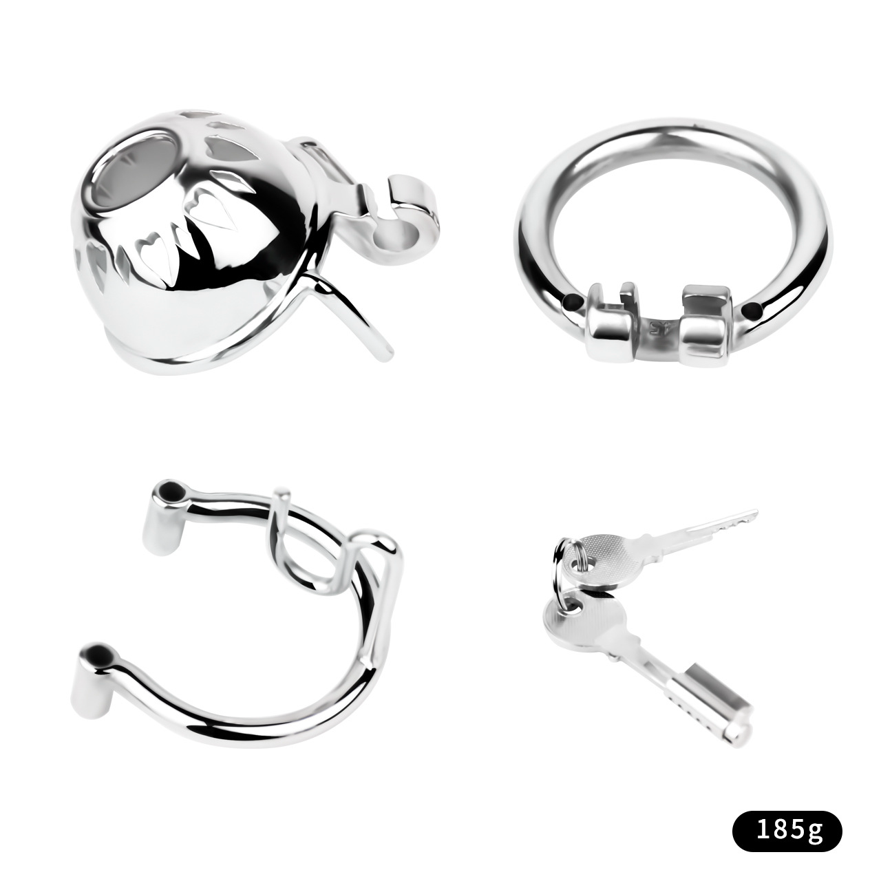 Tiny Cobra PA Chastity Cage Prince Albert Penis Piercing Male Chastity Device