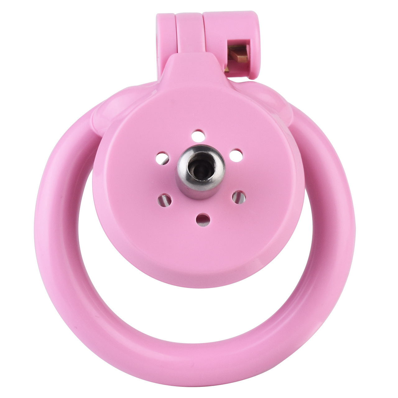 small Inverted Chastity Cage with Removable Steel Ball Plug and Silicone Catheter
