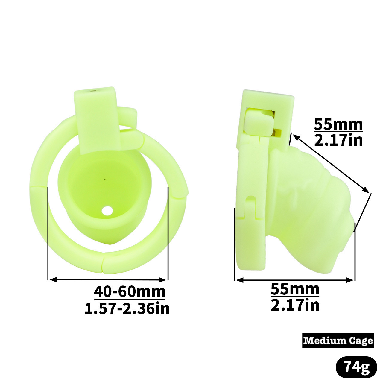 Versatile Small 3D-Printed Chastity Cage with Adjustable Ring and Anal Plug for couple chastity training BDSM play