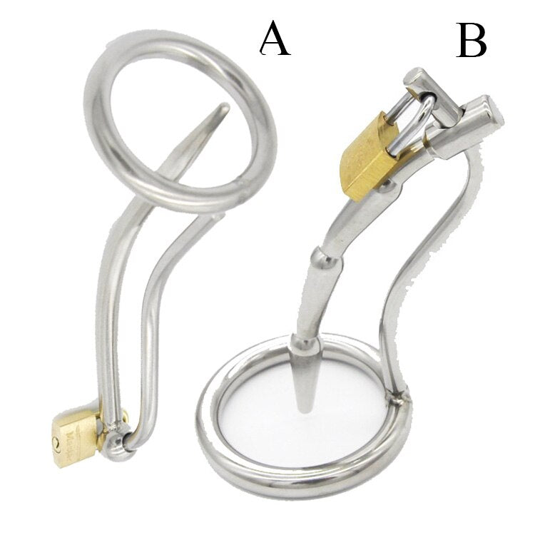 Metal PA Chastity Cage For Men Prince Albert Penis Piercing Cock Cage SpikedChastity Metal PA Chastity Cage For Men Prince Albert Penis Piercing Cock Cage SpikedChastity