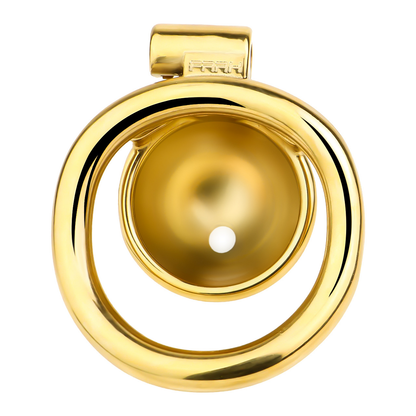 Lucky Cat Chastity Cage for Men Silver/Gold Smooth Stainless Steel Restraint for Sexual Control