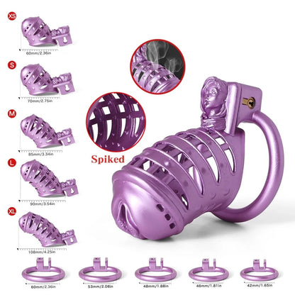 Spiked Chastity Cage 3D Printed Pussy Cock Cage for Sissy - SpikedChastity