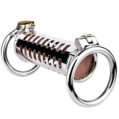 Stainless Steel Dual Cock Cage for Gay Couples’ BDSM Play Chastity Training Tool