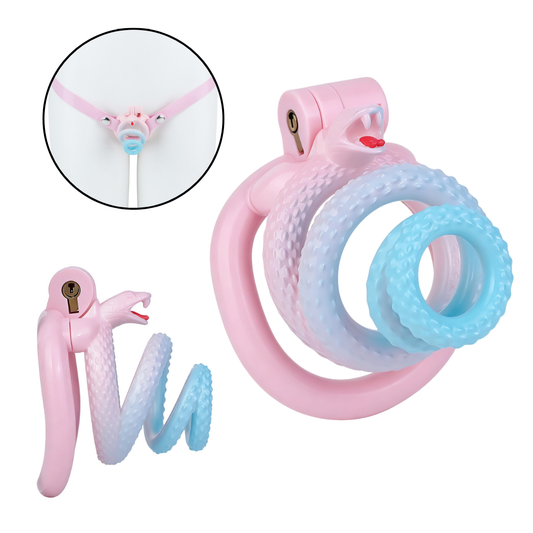 Snake-Shaped Resin Chastity Lock