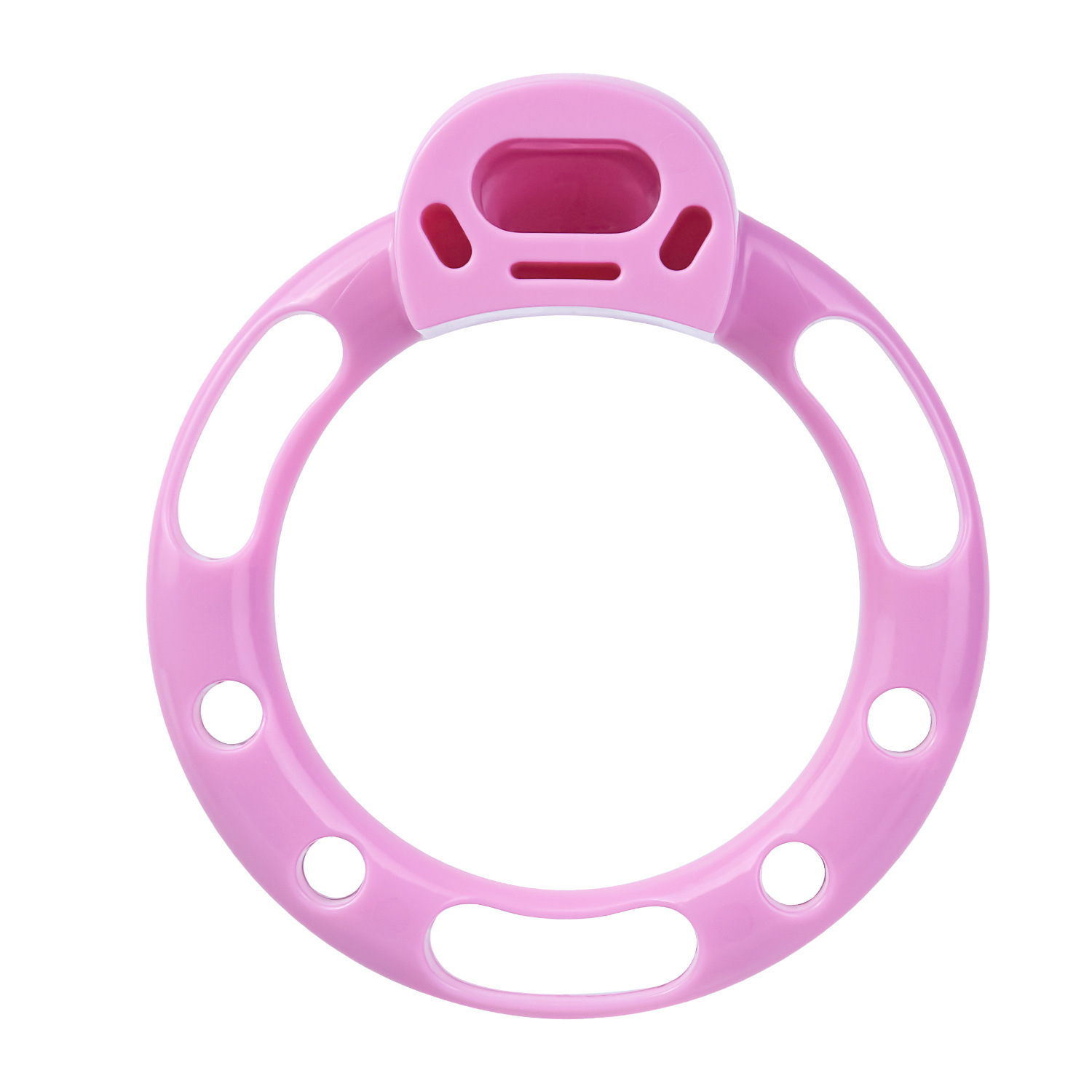 Pink Sissy Bowtie Chastity Cage Small Compact Cute Cockcage with Rhinestones and Breathable Base Rings
