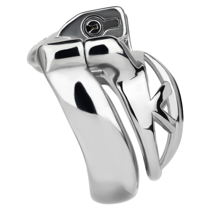 Micro Metal Chastity Cage with Easy-Pee Hole and Silicone Pussy Catheter