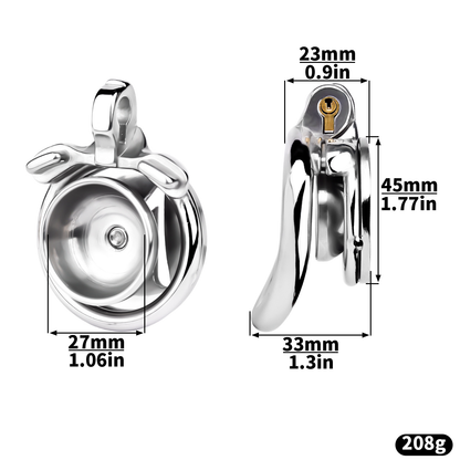 BDSM Flat Male Chastity Cage Small Compact Cock Cage for Sissy