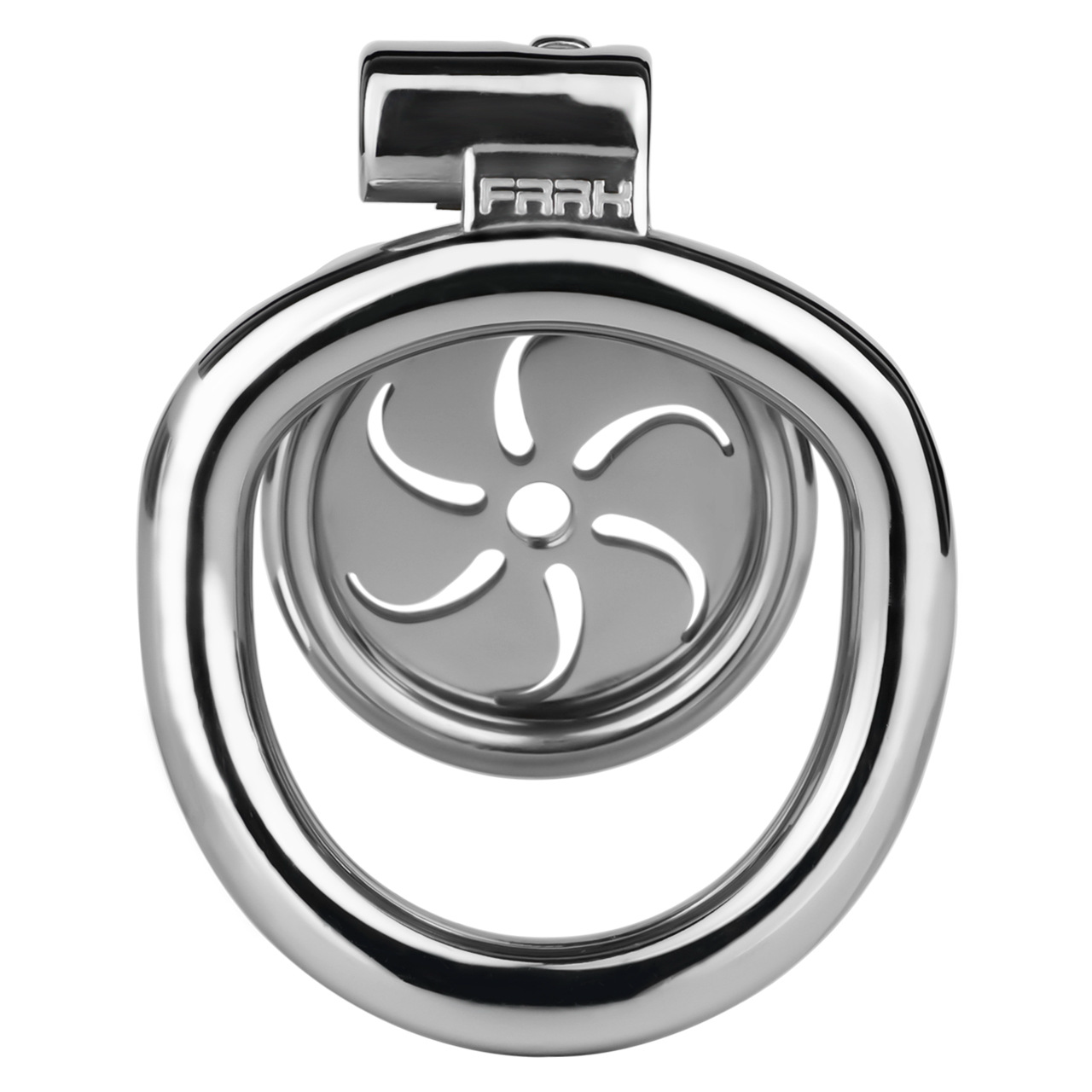 Flat Metal Male Chastity Cage with Strap and Catheter Ventilated Cock Lock