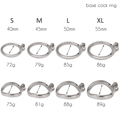 Flat Spiked Chastity Cage with Metal Urethral Catheter and PU Strap