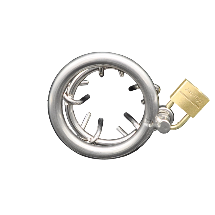 Flat Spiked Chastity Cage For Men