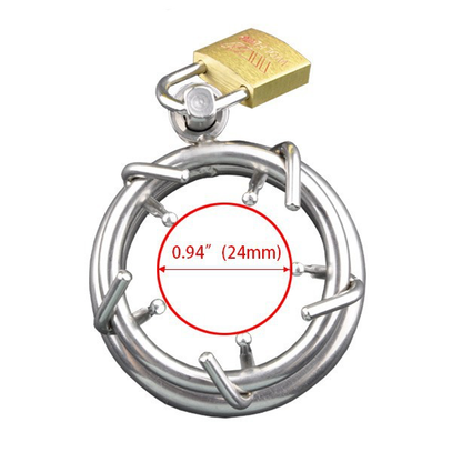 Flat Spiked Chastity Cage For Men
