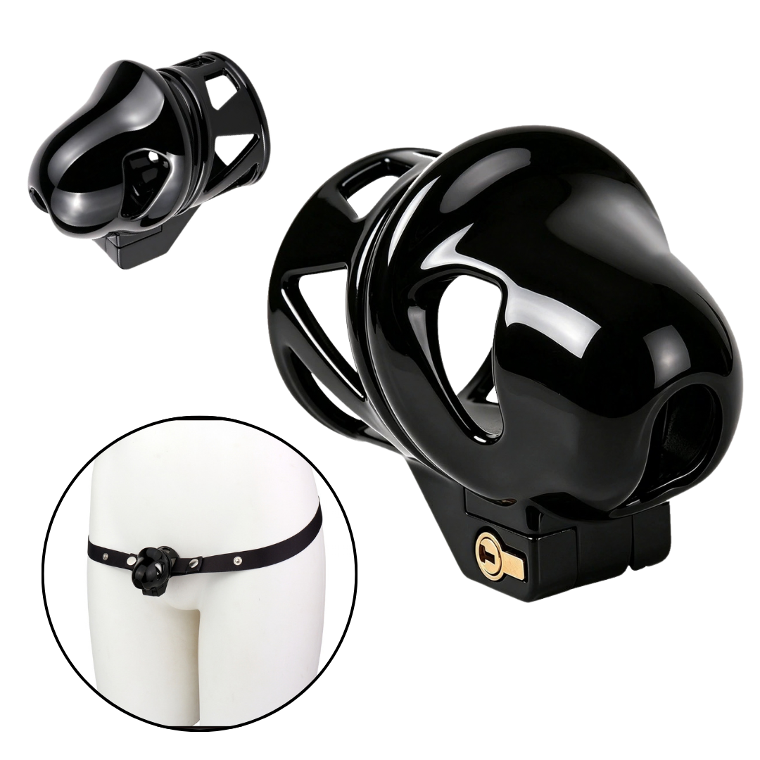 Black Glans Locking Device for Men