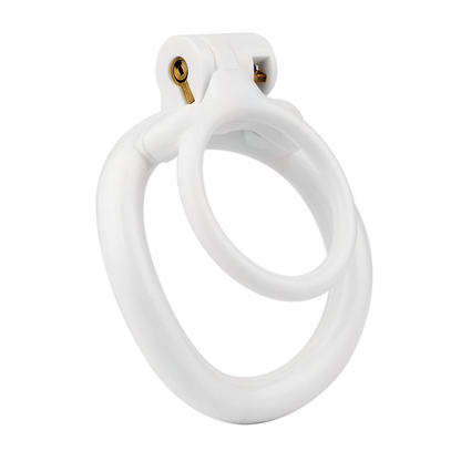 Lockable Resin Cock Ring Chastity Cage – Lightweight Penis Lock Blue/Black/Pink/White