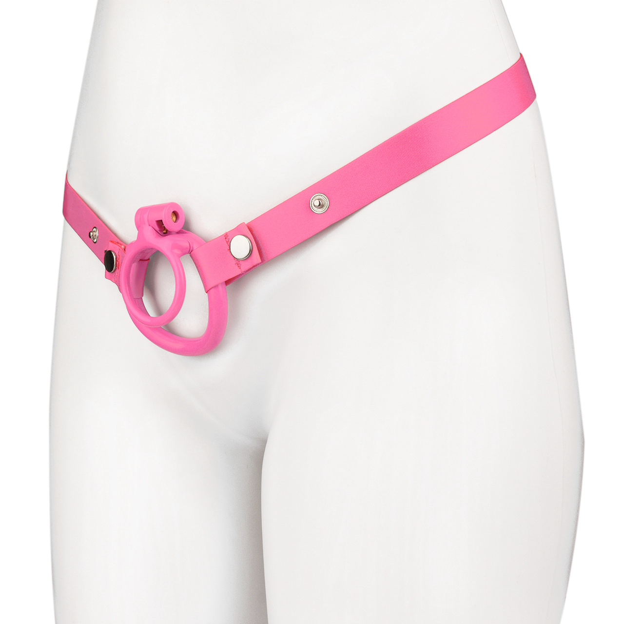 Lockable Resin Cock Ring Chastity Cage – Lightweight Penis Lock Blue/Black/Pink/White
