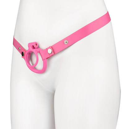 Lockable Resin Cock Ring Chastity Cage – Lightweight Penis Lock Blue/Black/Pink/White