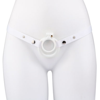 Lockable Resin Cock Ring Chastity Cage – Lightweight Penis Lock Blue/Black/Pink/White