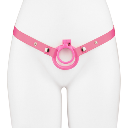 Lockable Resin Cock Ring Chastity Cage – Lightweight Penis Lock Blue/Black/Pink/White
