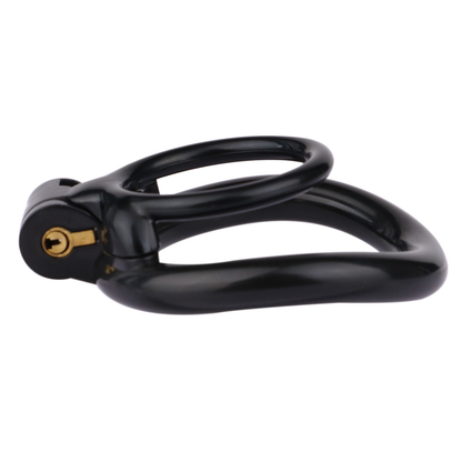 Lockable Resin Cock Ring Chastity Cage – Lightweight Penis Lock Blue/Black/Pink/White