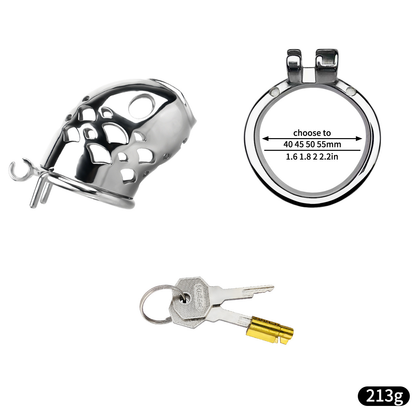 Solid Stainless Steel Goldfish Chastity Cage