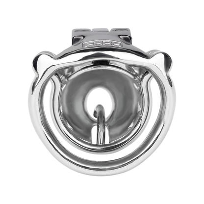 Metal Cobra PA Chastity Cage with PU Strap Prince Albert Penis Piercing BDSM Cock Cage