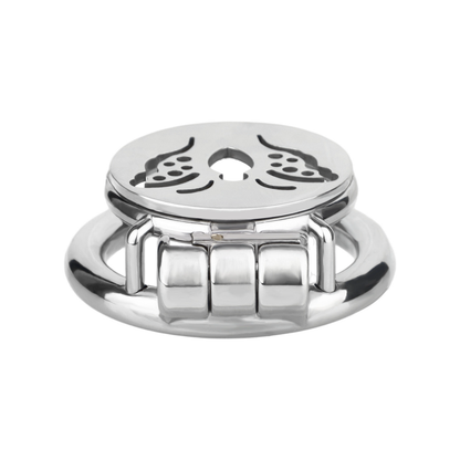 Metal Flat Butterfly Chastity Cage Small Micro Cock Lock for Men Sissy