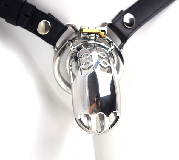Barbed Full Submission With Urethral Tube Metal Chastity Device