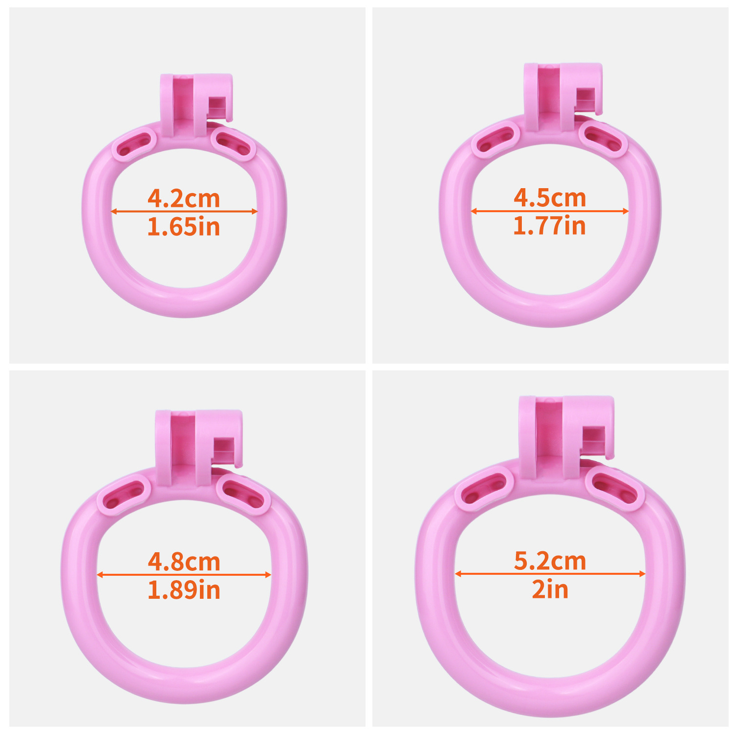 Pink Sissy Inverted Chastity Cage Clitoris Diamond Chastity Lock for Ladyboys
